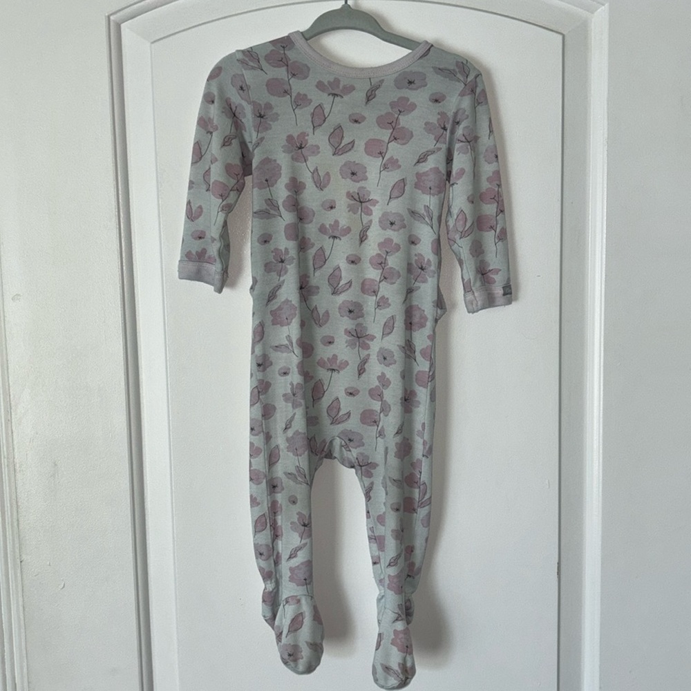 Coccoli modal footie onesie romper floral outfit  6 months